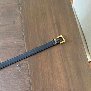 YSL Black Belt with Gold Buckle